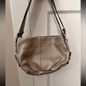 Coach silver Leather Shoulder Bag
